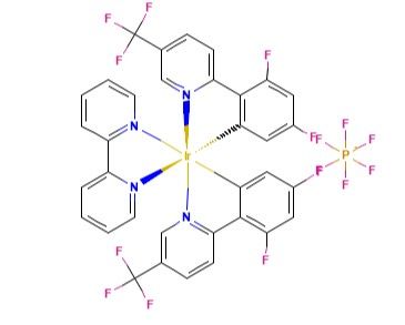 （2,2''-联吡啶）双[3,5-二氟-2-[5-三氟甲基-2-吡啶基-kN）苯基-kC]六氟磷酸铱（III）,(2,2''-Bipyridine)bis[3,5-difluoro-2-[5-trifluoromethyl-2-pyridinyl-kN)phenyl-kC]iridium(III) hexafluorophosphate