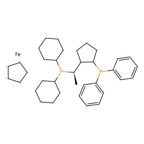 (R)-(-)-1-[(S)-2-二苯基磷]二茂铁乙基二环己基磷,(R)-1-[(SP)-2-(Diphenylphosphino)ferrocenyl]ethyldicyclohexylphosphine