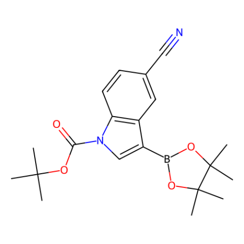 5-氰基-3-(4,4,5,5-四甲基-1,3,2-二氧杂硼烷-2-基)-1H-吲哚-1-甲酸叔丁酯,tert-Butyl 5-cyano-3-(4,4,5,5-tetramethyl-1,3,2-dioxaborolan-2-yl)-1H-indole-1-carboxylate