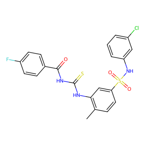 N-[[[5-[[(3-氯苯基)氨基]磺酰基]-2-甲基苯基]氨基]硫代甲基]-4-氟-苯甲酰胺,WAY-381602