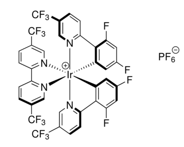 [5,5''-双（三氟甲基）-2,2''-联吡啶-κN，κN]双[3,5-二氟-2-[5-（三氟甲基）-2-吡啶基-κN]苯基]铱六氟磷酸盐,[5,5''-Bis(trifluoromethyl)-2,2''-bipyridine-κN,κN]bis[3,5-difluoro-2-[5-(trifluoromethyl)-2-pyridinyl-κN]phenyl] iridium hexafluorophosphate