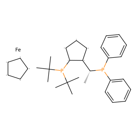 (S)-1-[(RP)-2-(二叔丁基膦)二茂铁]乙基二苯基膦,(S)-1-[(RP)-2-(Di-tert-butylphosphino)ferrocenyl]ethyldiphenylphosphine