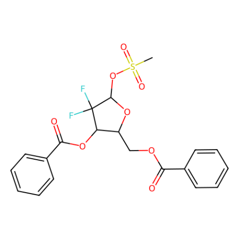 2-脱氧-2,2-二氟-D-赤式-五呋喃糖-3,5-二苯甲酯-1-甲磺酸酯,((2R,3R)-3-(Benzoyloxy)-4,4-difluoro-5-((methylsulfonyl)oxy)tetrahydrofuran-2-yl)methyl benzoate