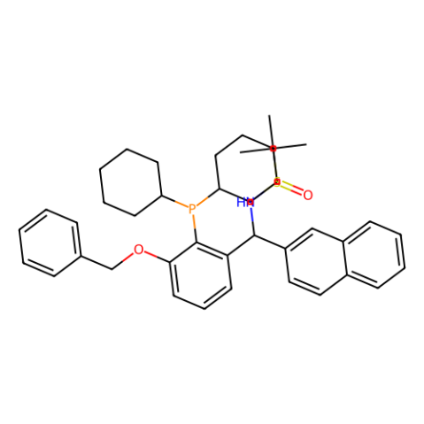 [S(R)]-N-[(S)-[3-苄氧基-2-(二环己基膦)苯基]-(2-萘基)甲基]-2-叔丁基亚磺酰胺,[S(R)]-N-[(S)-[3-(Benzyloxy)-2-(dicyclohexylphosphino)phenyl]-(2-naphthalenyl)methyl]-2-methyl-2-propanesulfinamide