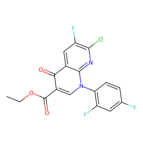 7-氯-1-(2,4-二氟苯基)-6-氟-4-氧代-1,4-二氢-1,8-萘啶-3-甲酸乙酯,Ethyl 7-Chloro-1-(2,4-difluorophenyl)-6-fluoro-4-oxo-1,4-dihydro-1,8-naphthyridine-3-carboxylate