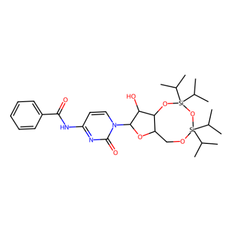 N4-苄基-3'，5'-O-（1,1,3,3-四异丙基-1,3-二硅氧烷二基）胞苷,N4-Benzoyl-3′,5′-O-(1,1,3,3-tetraisopropyl-1,3-disiloxanediyl)cytidine