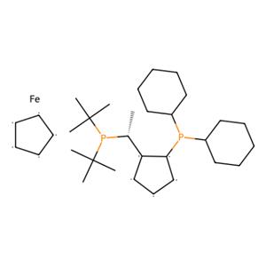 aladdin 阿拉丁 R396582 (R)-(-)-1-[(S)-2-(二环己基膦基)二茂铁基]乙基二叔丁基膦 158923-11-6 ≥97%