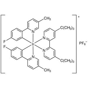 aladdin 阿拉丁 B283097 (4,4'-二叔丁基-2,2'-联吡啶-κ2N1,N1')[双[5-氟-2-(5-甲基-2-吡啶基-kN)苯基-κC1]]铱六氟磷酸盐 808142-88-3 97%