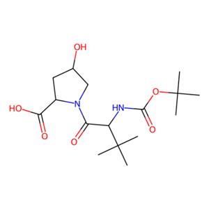 aladdin 阿拉丁 S589725 (2S,4R)-1-((S)-2-((叔丁氧羰基)氨基)-3,3-二甲基丁酰基)-4-羟基吡咯烷-2-羧酸 630421-46-4 95%