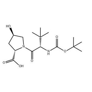 (2S,4R)-1-((S)-2-((叔丁氧羰基)氨基)-3,3-二甲基丁酰基)-4-羟基吡咯烷-2-羧酸,(2S,4R)-1-((S)-2-((tert-Butoxycarbonyl)amino)-3,3-dimethylbutanoyl)-4-hydroxypyrrolidine-2-carboxylic acid