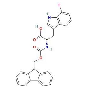 (S)-2-((((9H-芴-9-基)甲氧基)羰基)氨基)-3-(7-氟-1H-吲哚-3-基)丙酸,(S)-2-((((9H-Fluoren-9-yl)methoxy)carbonyl)amino)-3-(7-fluoro-1H-indol-3-yl)propanoic acid