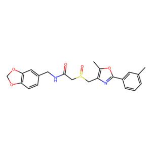 WAY-332039,N-(Benzo[d][1,3]dioxol-5-ylmethyl)-2-(((5-methyl-2-(m-tolyl)oxazol-4-yl)methyl)sulfinyl)acetamide