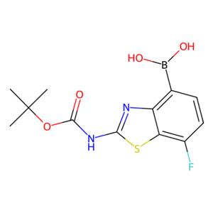aladdin 阿拉丁 T588358 (2-((叔丁氧基羰基)氨基)-7-氟苯并[d]噻唑-4-基)硼酸(含不等数量的酸酐) 2415163-55-0 97%