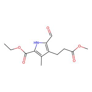 5-（乙氧羰基）-2-甲酰基-4-甲基-1H-吡咯-3-丙酸甲酯,5-(Ethoxycarbonyl)-2-formyl-4-methyl-1H-pyrrole-3-propanoic Acid Methyl Ester