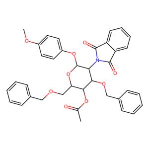 aladdin 阿拉丁 M157926 4-甲氧苯基-4-O-乙酰基-3,6-二-O-苄基-2-脱氧-2-苯二甲酰亚氨基-β-D-吡喃葡萄糖苷 140615-77-6 98%