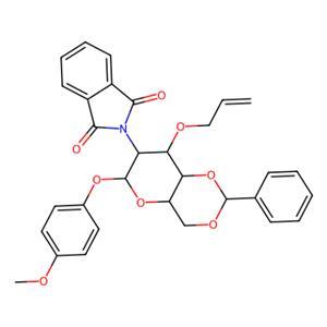 aladdin 阿拉丁 M157795 4-甲氧苯基-3-O-烯丙基-4,6-O-苯亚甲基-2-脱氧-2-邻苯二甲酰亚氨基-β-D-吡喃葡萄糖苷 889453-84-3 97%