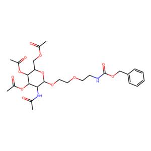 2-乙酰氨基-3,4,6-三-O-乙酰基-1-O-[(N-Cbz-氨基乙氧基)乙氧基] -2-脱氧-β-D-吡喃半乳糖,2-Acetamido-3,4,6-tri-O-acetyl-1-O-[(N-Cbz-aminoethoxy)ethoxy]-2-deoxy-β-D-galactopyranose