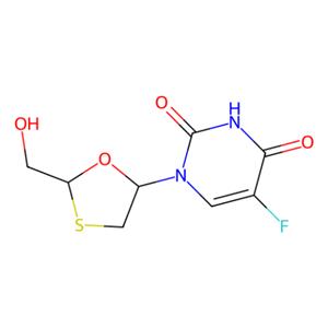 aladdin 阿拉丁 C345132 顺式5-氟-1-[2-（羟甲基）-1,3-氧硫杂环戊-5-基]-2,4（1H，3H）-嘧啶二酮 145986-11-4 95%