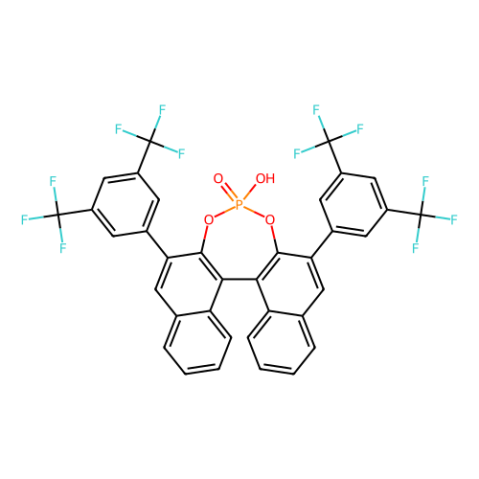 (S)-(+)-3,3′-双(3,5-双(三氟甲基)苯基)-1,1′-联萘-2,2′-二基磷酸氢酯,(S)-(+)-3,3′-Bis(3,5-bis(trifluoromethyl)phenyl)-1,1′-binaphthyl-2,2′-diyl hydrogenphosphate