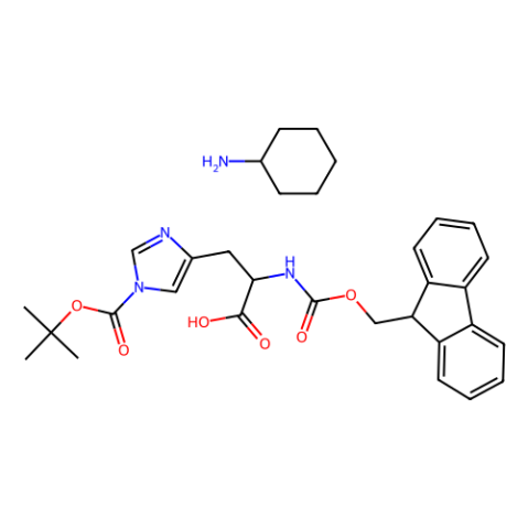 Fmoc-Nim-Boc-D-组氨酸环己基铵盐,Fmoc-Nim-Boc-D-histidine cyclohexylammonium salt