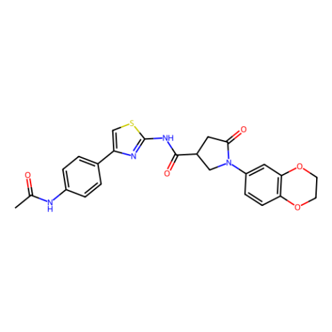 N-(4-(4-Acetamidophenyl)thiazol-2-yl)-1-(2,3-dihydrobenzo[b][1,4]dioxin-6-yl)-5-oxopyrrolidine-3-carboxamide,N-(4-(4-Acetamidophenyl)thiazol-2-yl)-1-(2,3-dihydrobenzo[b][1,4]dioxin-6-yl)-5-oxopyrrolidine-3-carboxamide