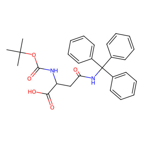 N2-[叔丁氧羰基]-N-(三苯甲基)-D-天冬氨酰胺,Boc-D-Asn(Trt)-OH