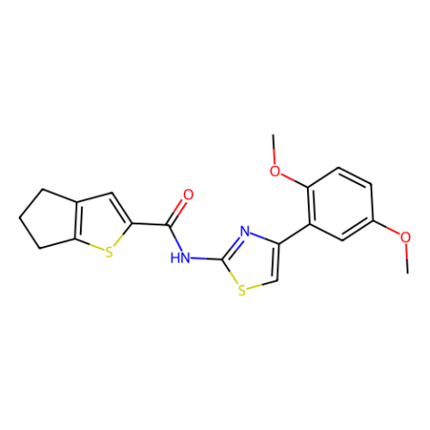 WAY-323759,N-(4-(2,5-Dimethoxyphenyl)thiazol-2-yl)-5,6-dihydro-4H-cyclopenta[b]thiophene-2-carboxamide