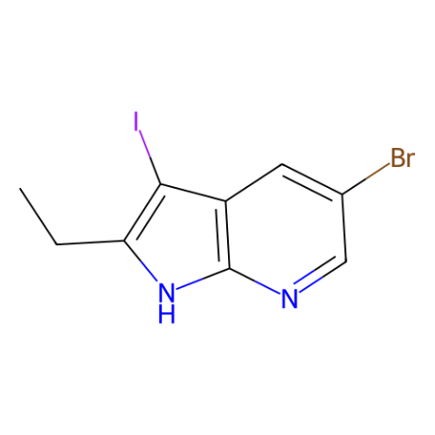 5-溴-2-乙基-3-碘-1H-吡咯并[2,3-b]吡啶,5-Bromo-2-ethyl-3-iodo-1H-pyrrolo[2,3-b]pyridine