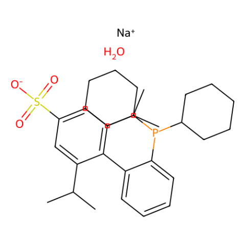 2'-二环己基膦基-2,6-二-异丙基-4-磺酸根-1,1'-联苯钠盐水合物(Xphos-SO3Na),2'-Dicyclohexylphosphino-2,6-di-i-propyl-4-sulfonato-1,1'-biphenyl hydrate sodium salt (XPhos-SO3Na)