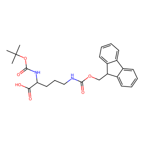 N-叔丁氧羰基-(N'-芴甲氧羰基)-D-鸟氨酸,Boc-D-Orn(Fmoc)-OH