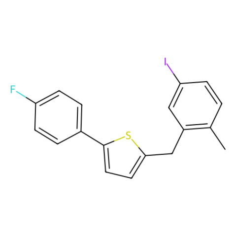 2-(4-氟苯基)-5-[(5-碘-2-甲基苯基)甲基]噻吩,2-(4-Fluorophenyl)-5-[(5-iodo-2-methylphenyl)methyl]thiophene