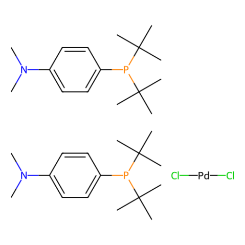 二氯双[二叔丁基-(4-二甲基氨基苯基)膦]钯(II),Bis(di-tert-butyl(4-dimethylaminophenyl)phosphine)dichloropalladium(II)