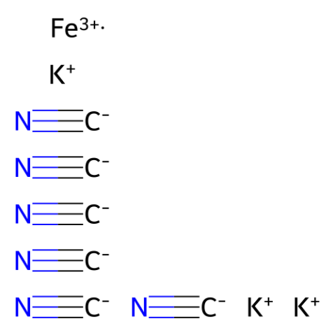 六氰基鐵酸鉀(III),Potassium hexacyanoferrate(III)