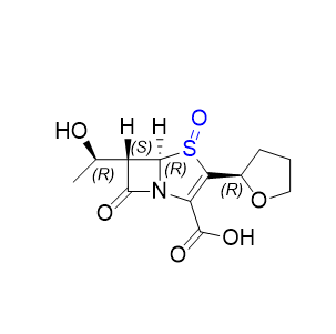 法羅培南雜質(zhì)06,(5R,6S)-6-((R)-1-hydroxyethyl)-7-oxo-3-((R)-tetrahydrofuran-2-yl)-4-thia-1-azabicyclo[3.2.0]hept-2-ene-2-carboxylic acid 4-oxide