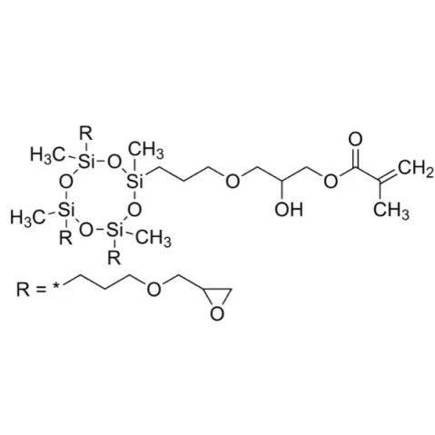 2-羟基-3-{3-[2,4,6,8-四甲基-4,6,8-三(丙基缩水甘油醚)-2-环四硅氧烷基]丙氧基}甲基丙烯酸丙酯,2-Hydroxy-3-{3-[2,4,6,8-tetramethyl-4,6,8-tris(propyl glycidyl ether)-2-cyclotetrasiloxanyl]propoxy}propyl methacrylate