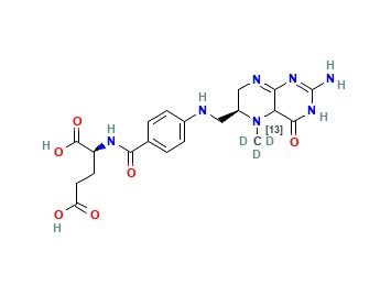 L-5-甲基四氢叶酸-13C，d3,Levomefolic Acid-13C,d3