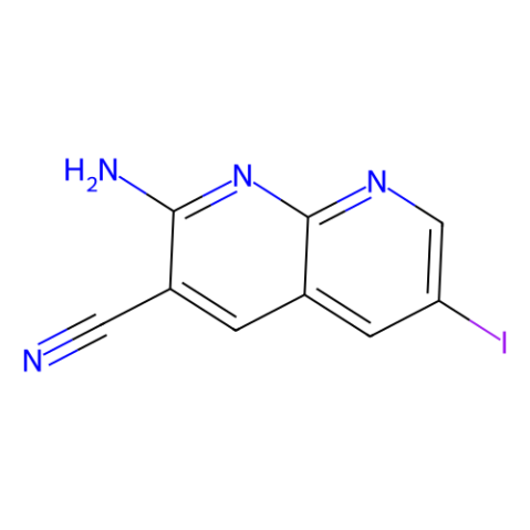 2-氨基-6-碘-[1,8]萘啶-3-甲腈,2-Amino-6-iodo-[1,8]naphthyridine-3-carbonitrile