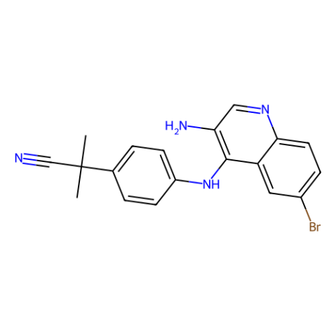 2-（4-（（3-氨基-6-溴喹啉-4-基）氨基）-苯基）-2-甲基丙腈,2-(4-((3-Amino-6-bromoquinolin-4-yl)amino)-phenyl)-2-methylpropanenitrile