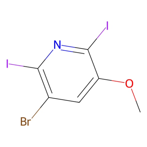 3-溴-2,6-二碘-5-甲氧基吡啶,3-Bromo-2,6-diiodo-5-methoxypyridine