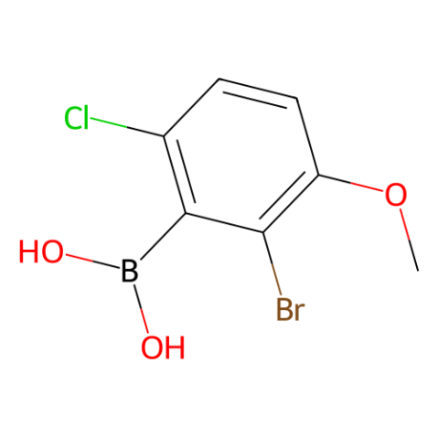 2-溴-6-氯-3-甲氧基苯基硼酸（含有数量不等的酸酐）,2-Bromo-6-chloro-3-methoxyphenylboronic acid(contains varying amounts of Anhydride)