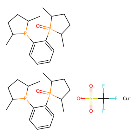 双{[1-（2R，5R）-2,5-二甲基膦酰基]-[2-（2R，5R）-2,5-二甲基磷酰基-1-氧化物]苯}铜（I）三氟甲磺酸盐,Bis{[1-(2R,5R)-2,5-dimethylphospholanyl]-[2-(2R,5R)-2,5-dimethylphospholanyl-1-oxide]benzene}copper(I) trifluoromethanesulfonate