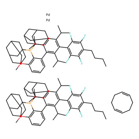 雙{[2-（二金剛烷膦基）-3-甲氧基-2,4,6-三異丙基-3-（2,3,5,6-四氟-4-丁基苯基）-1,1-聯(lián)苯]鈀（0）} 1,5-環(huán)辛二烯 [AlPhos Palladium complex],Bis{[2-(Diadamantylphosphino)-3-methoxy-2,4,6-tri-i-propyl-3-(2,3,5,6-tetrafluoro-4-butylphenyl)-1,1-biphenyl]palladium(0)}1,5-cyclooctadiene, [AlPhos Palladium complex]