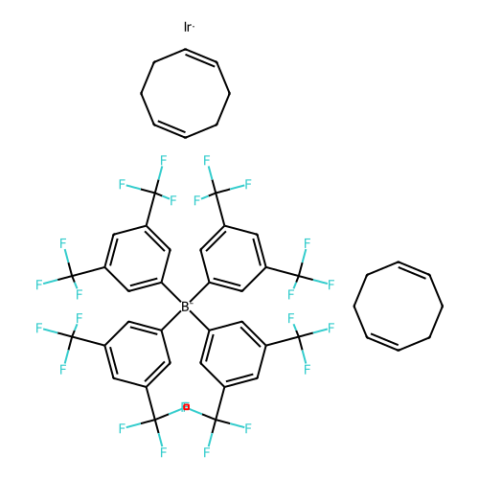 双(环辛二烯)四(3,5-双(三氟甲基)苯基)硼酸铱(I),Bis(1,5-cyclooctadiene)iridium(I) tetrakis[3,5-bis(trifluoromethyl)phenyl]borate