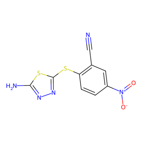 2-[硫代(5-氨基-1,3,4-三氮化合物)-5-硝化氰基苯,2-[(5-Amino-1,3,4-thiadiazol-2-yl)thio]-5-nitrobenzonitrile