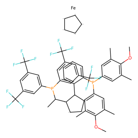 (R)-(+)-1-{(R)-2-[2'-双(3,5-二甲基-4-甲氧基苯基)膦苯基]二茂铁}乙基双(二-3,5-三氟甲基苯基)膦,(R)-(+)-1-{(R)-2-[2'-Bis(3,5-dimethyl-4-methoxyphenyl)phosphinophenyl]ferrocenyl}ethylbis(di-3,5-trifluoromethylphenyl)phosphine