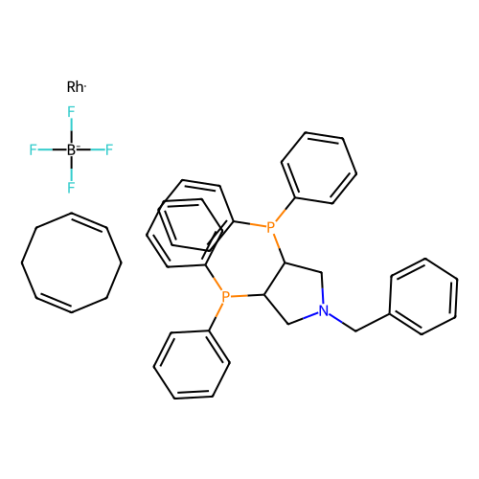(+)-1-苄基-[(3R,4R)-双(二苯基膦)]吡咯烷(1,5-环辛二烯)铑(I)四氟硼酸盐,(+)-1-Benzyl-[(3R,4R)-bis(diphenylphosphino)]pyrrolidine(1,5-cyclooctadiene)rhodium(I) tetrafluoroborate