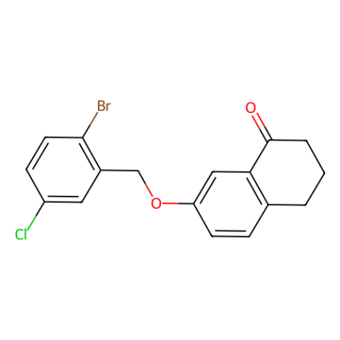 7-[(2-溴-5-氯苯基)甲氧基]-3,4-二氢-1(2H)-萘酮,7-((2-Bromo-5-chlorobenzyl)oxy)-3,4-dihydronaphthalen-1(2H)-one