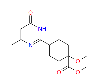 4-（1,6-二氫-4-甲基-6-氧代-2-嘧啶基）-1-甲氧基環(huán)己烷羧酸甲酯,Cyclohexanecarboxylic acid, 4-(1,6-dihydro-4-methyl-6-oxo-2-pyrimidinyl)-1-methoxy-, methyl ester