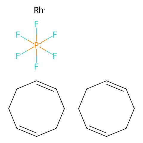 二(1,5-環(huán)辛二烯)六氟磷酸銠,Bis(cycloocta-1,5-diene)rhodium(I) hexafluorophosphate