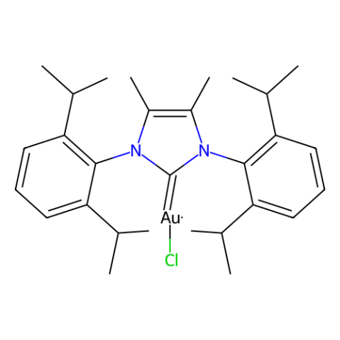 氯{1,3-双[2,6-双（1-甲基乙基）苯基]-1,3-二氢-4,5-二甲基-2H-咪唑-2-亚基}金（I）[IPrMeAuCl],Chloro{1,3-bis[2,6-bis(1-methylethyl)phenyl]-1,3-dihydro-4,5-dimethyl-2H-imidazol-2-ylidene}gold(I)